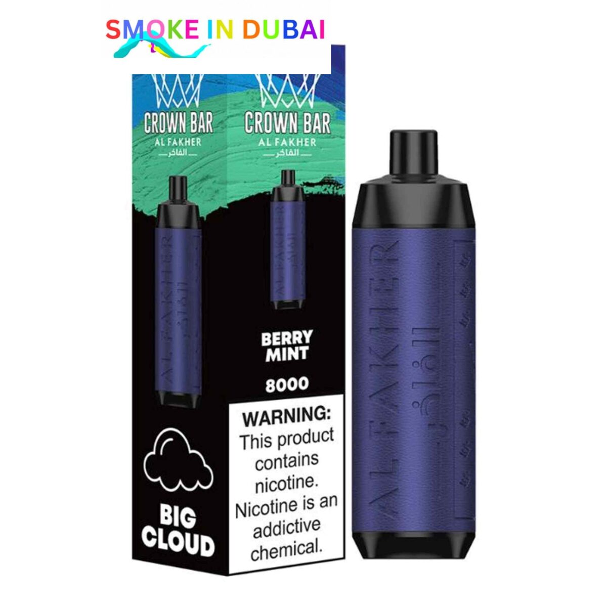 Crown bar al fakher 8000 puffs 0.5MG Nicotine