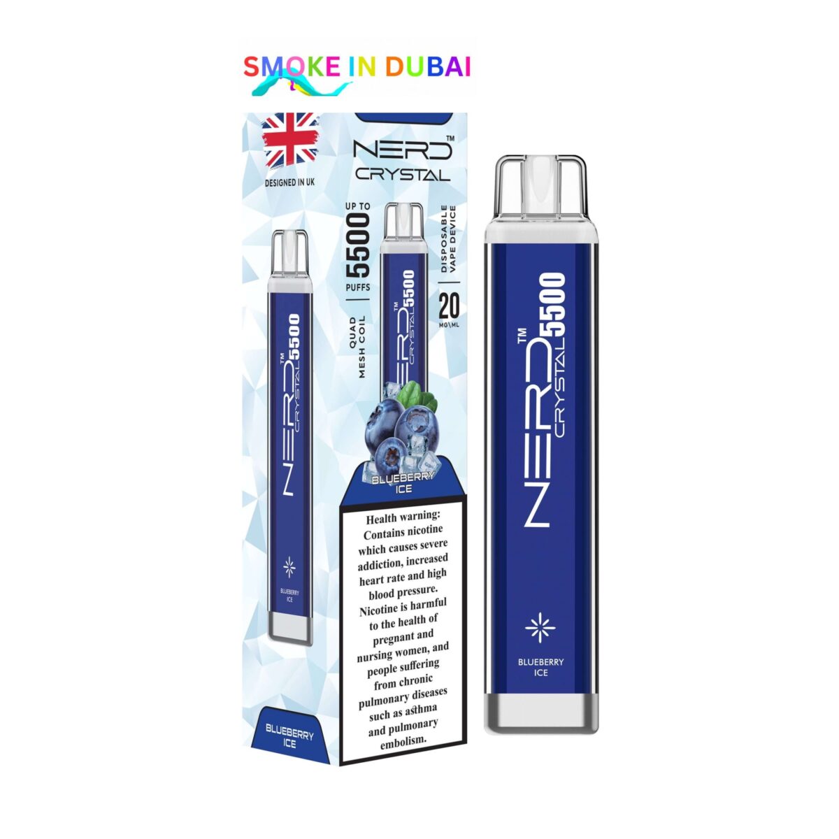 NERD Crystal Disposable vape 5500 Puffs in Dubai, UAE