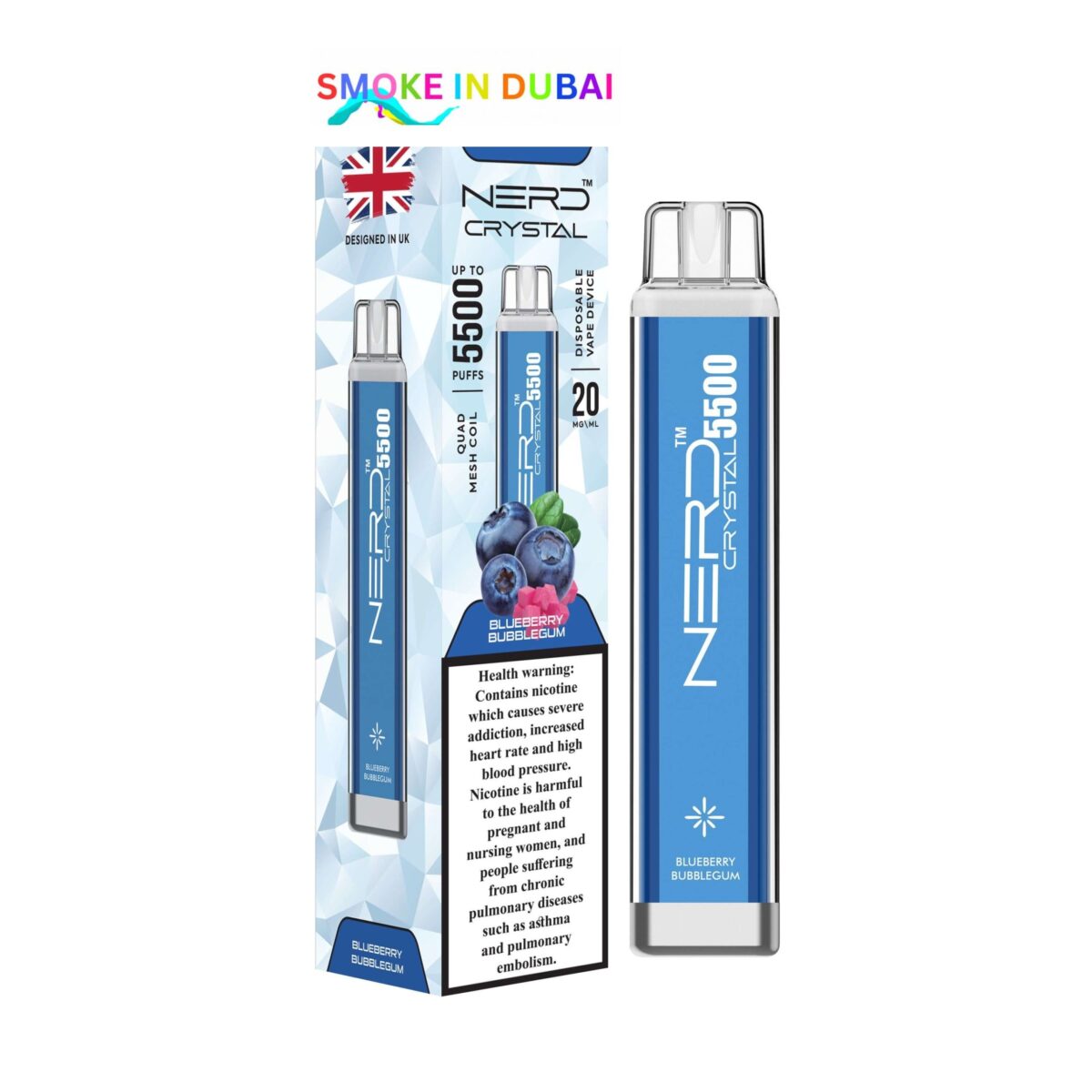 NERD Crystal Disposable vape 5500 Puffs in Dubai, UAE