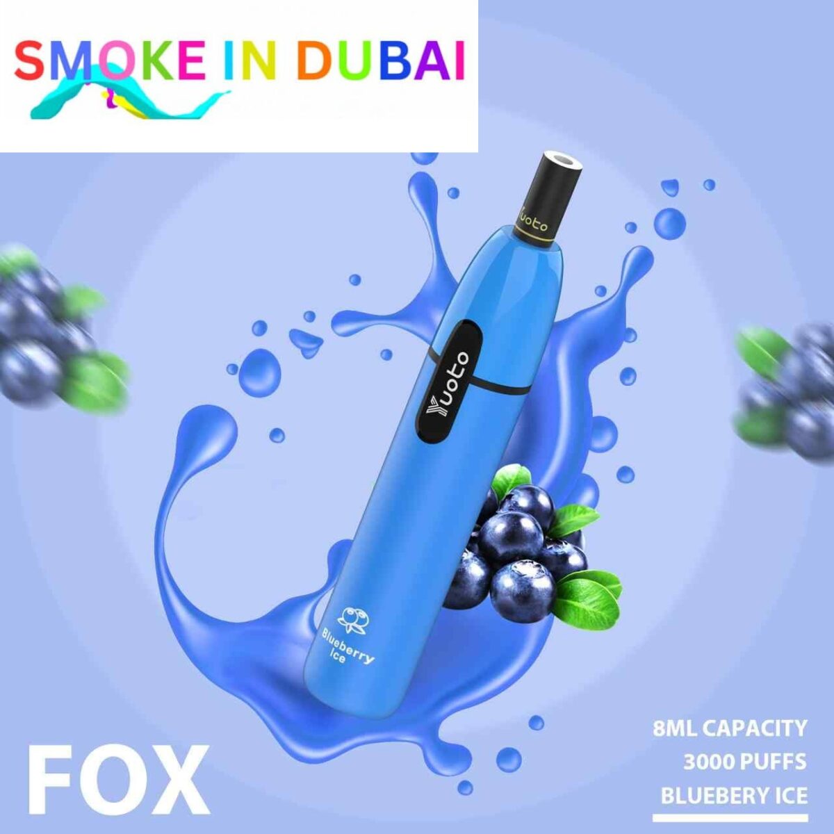YUOTO Fox Disposable 5% 3000 Puffs Rechargeable Vape in Dubai, UAE