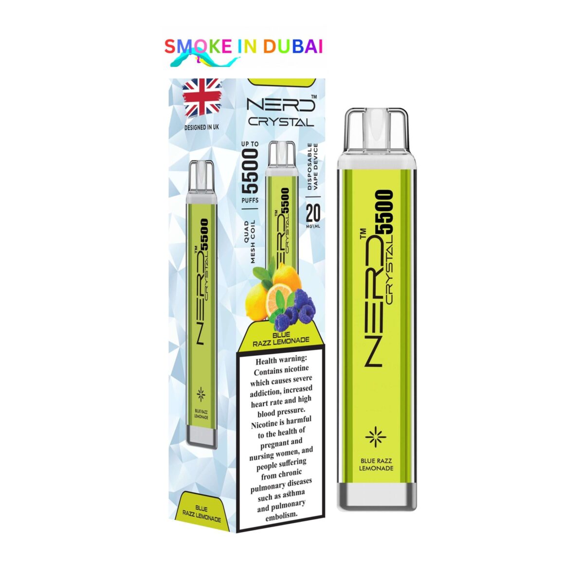 NERD Crystal Disposable vape 5500 Puffs in Dubai, UAE