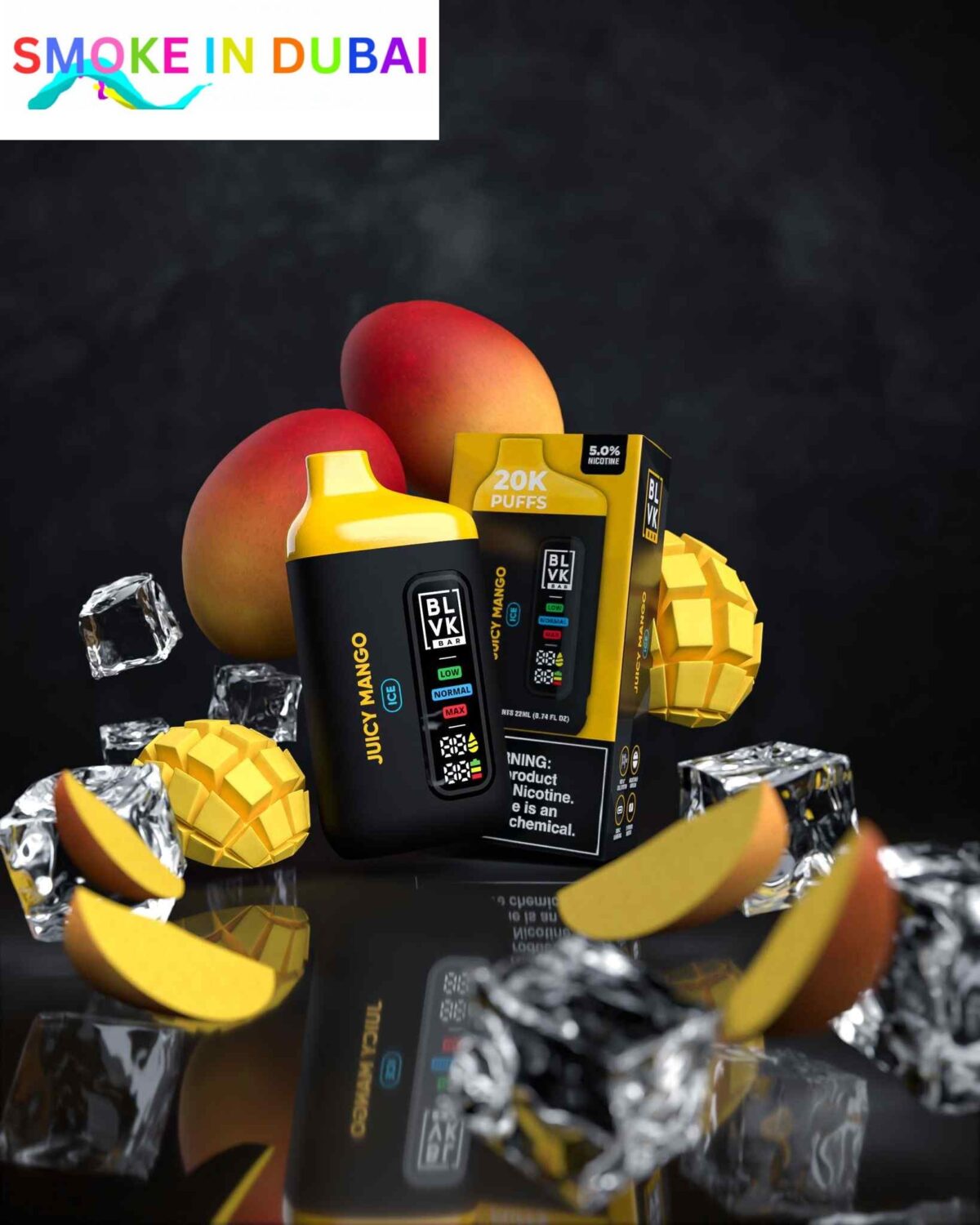 smokeindubai BLVK BAR 20000 Puffs Price in Dubai JUICY MANGO