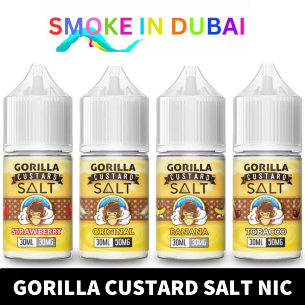 GORILLA CUSTARD Salt Nicotine 30ml Vape Juice 30mg & 50mg E-Liquid in Dubai, UAE