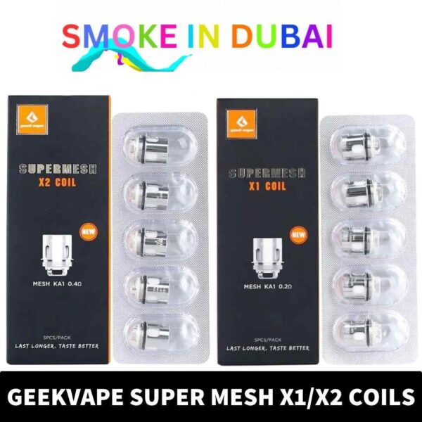 GEEKVAPE Super Mesh X1/X2 Coils (New Version) – 5pcs/pack in Dubai, UAE