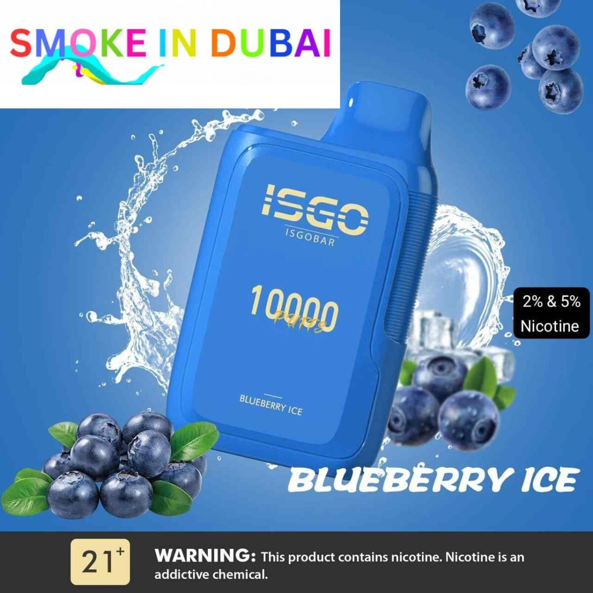 ISGO Bar Disposable 10000 Puffs 2% Rechargeable Vape in Dubai, UAE