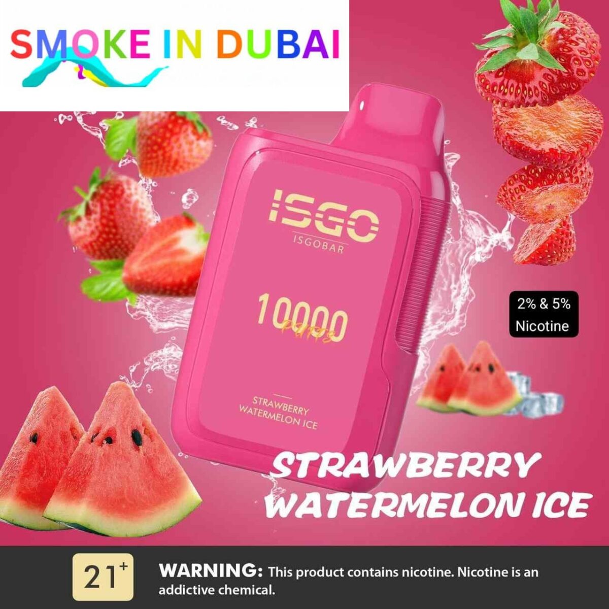 ISGO Bar Disposable 10000 Puffs 2% Rechargeable Vape in Dubai, UAE