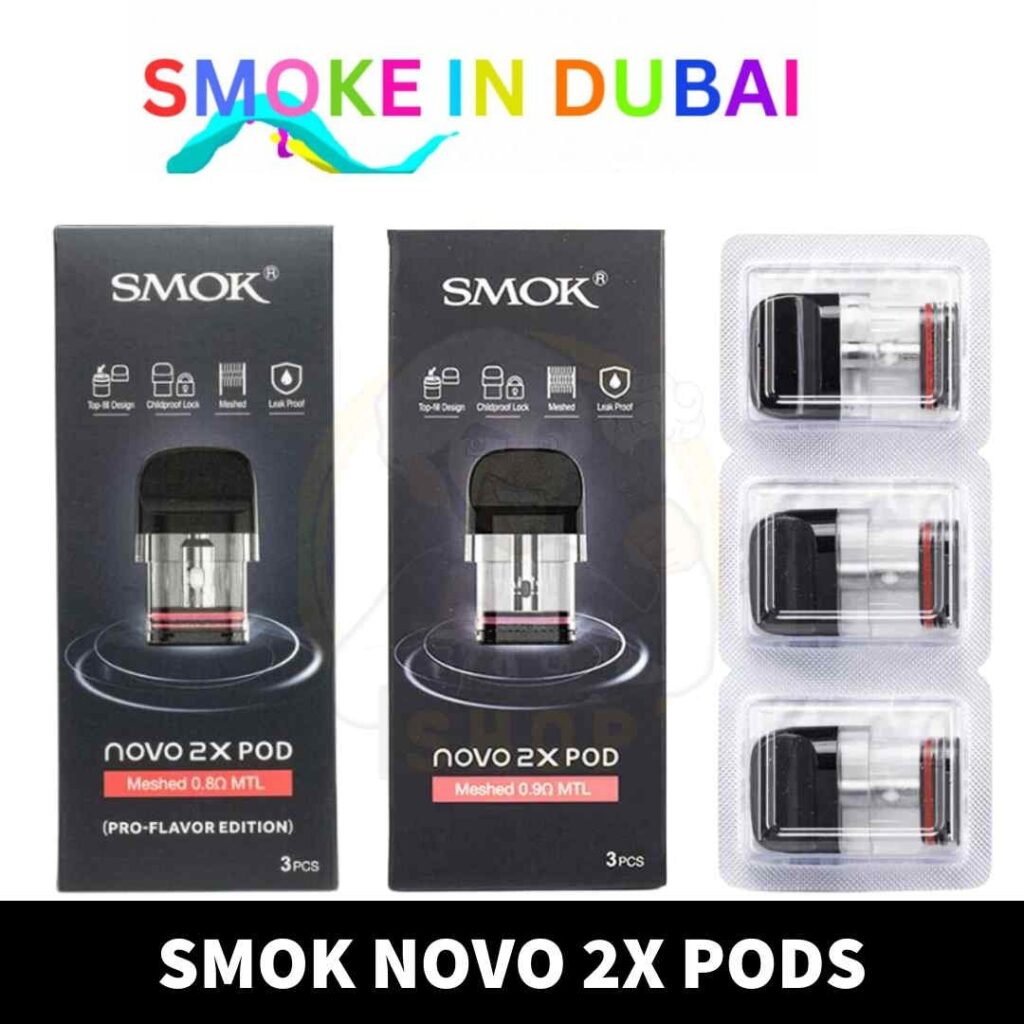 SMOK Novo 2X Pods Meshed MTL 0.8ohm & 0.9ohm Replacement Pods in Dubai, UAE
