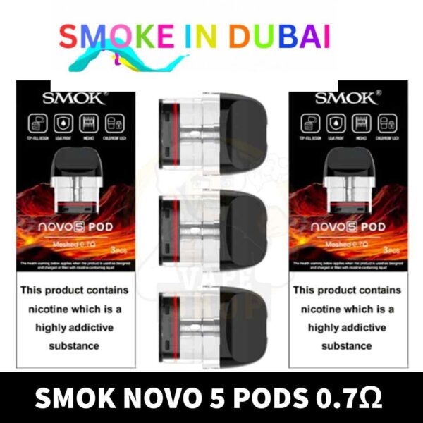 SMOK Novo 5 Pods Mesh 0.7ohm MTL Replacement Pod Cartridge in Dubai, UAE