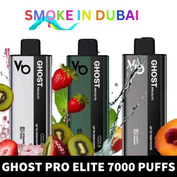 VAPES BARS Ghost Pro Elite Disposable 20MG 7000 Puffs Rechargeable Vape in Dubai, UAE