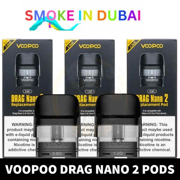 VOOPOO Drag Nano 2 Pods 2ml Replacement Pod Cartridge in Dubai, UAE