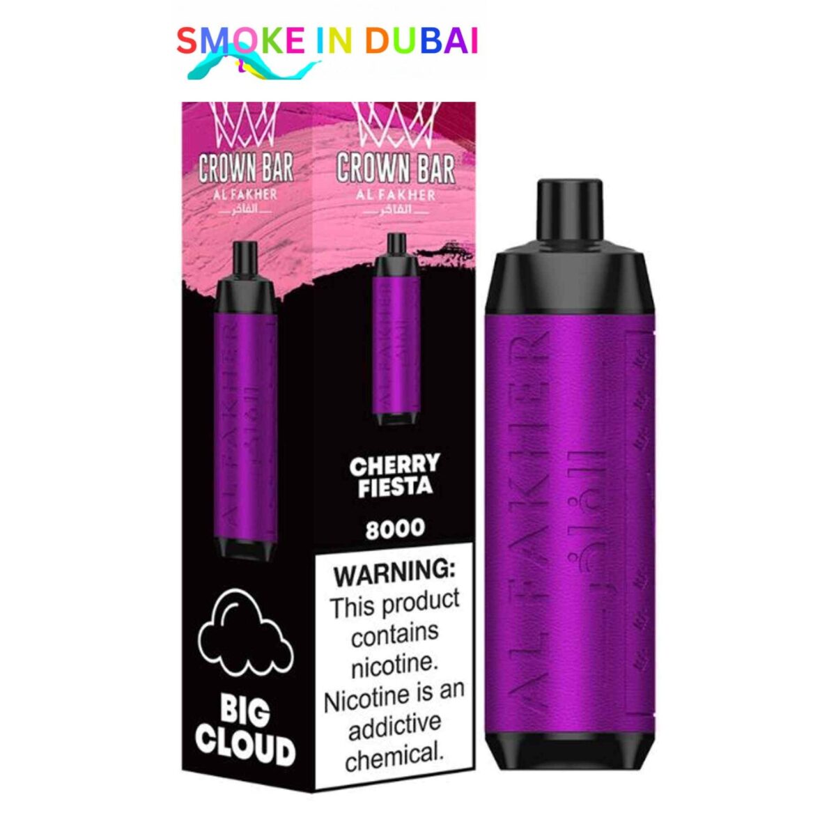 Crown bar al fakher 8000 puffs 0.5MG Nicotine