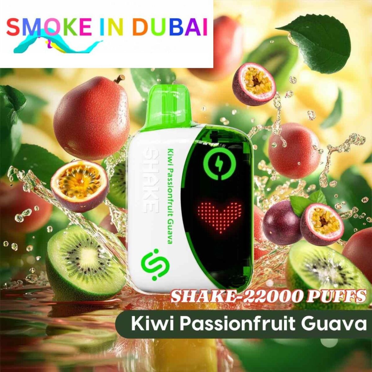 smokeindubai CHILLAX Shake 22000 Puffs Price in Dubai KIWI PASSIONFRUIT GUAVA 2