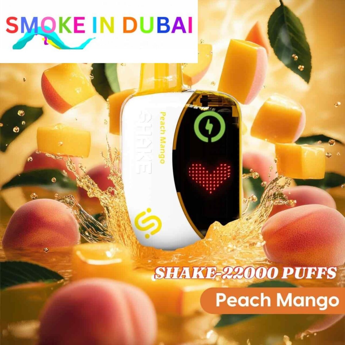 smokeindubai CHILLAX Shake 22000 Puffs Price in Dubai PEACH MANGO 2