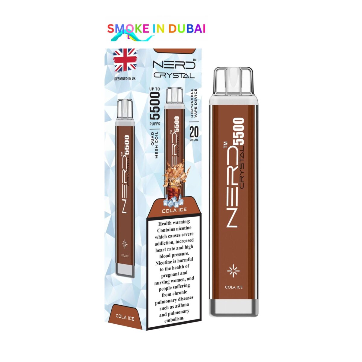 NERD Crystal Disposable vape 5500 Puffs in Dubai, UAE