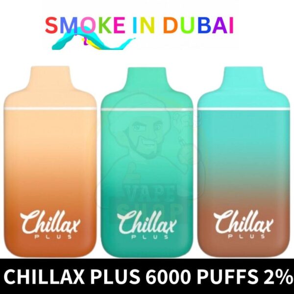 Chillax Plus 6000 Puffs 2% Nicotine rechargeable Disposable Vape in Dubai, UAE