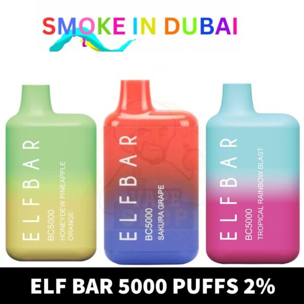 ELF BAR 5000 PUFFS 2% NICOTINE DISPOSABLE VAPE IN DUBAI