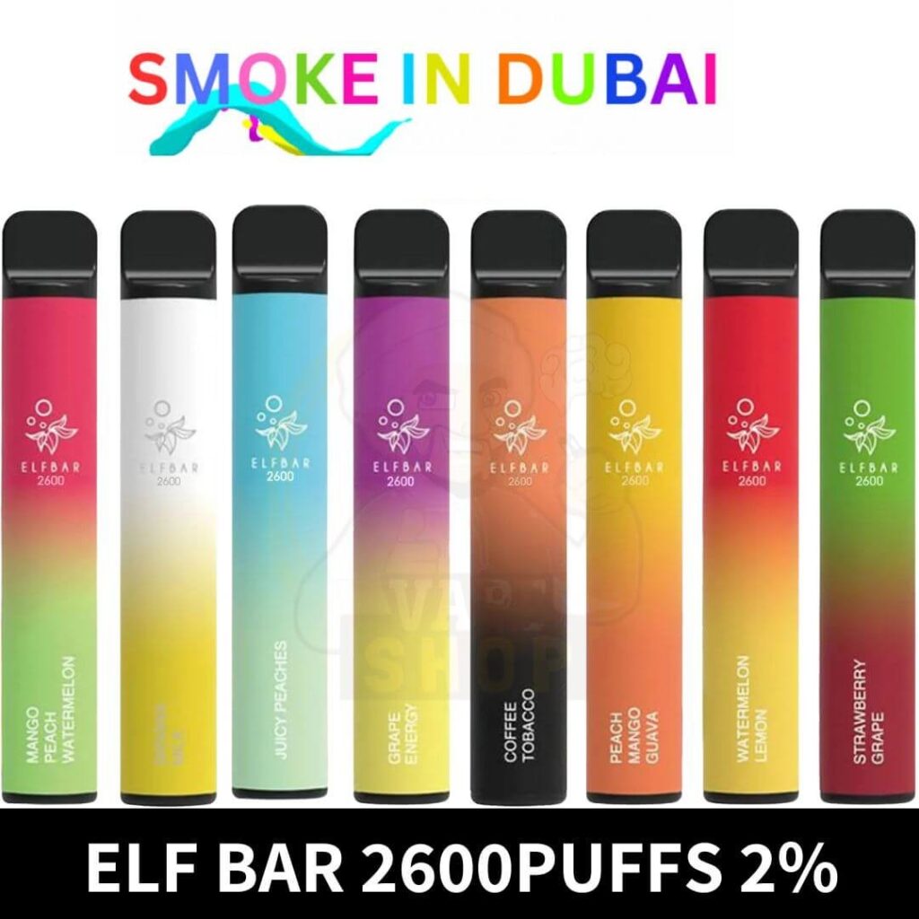 Elf Bar 2600 Puffs 2% nicotine Disposable Vape 1050mAh Vape in Dubai, UAE – Vape Shop AE