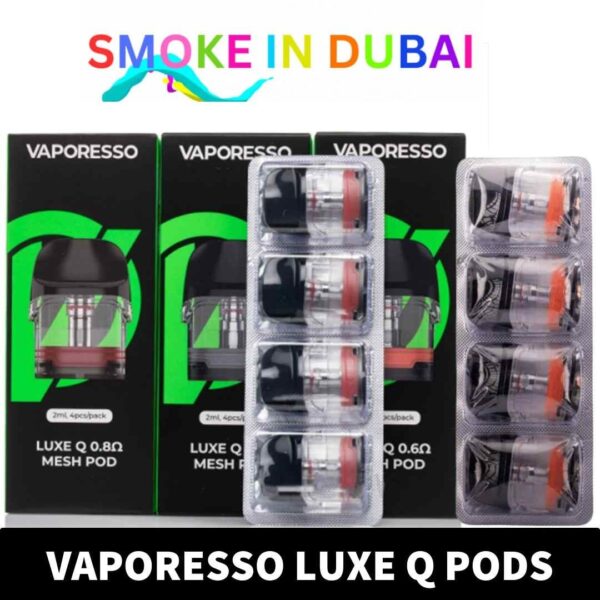 VAPORESSO Luxe Q Replacement Pod Cartridge 2ml & 3ml (Pack of 4 PCS) in Dubai, UAE