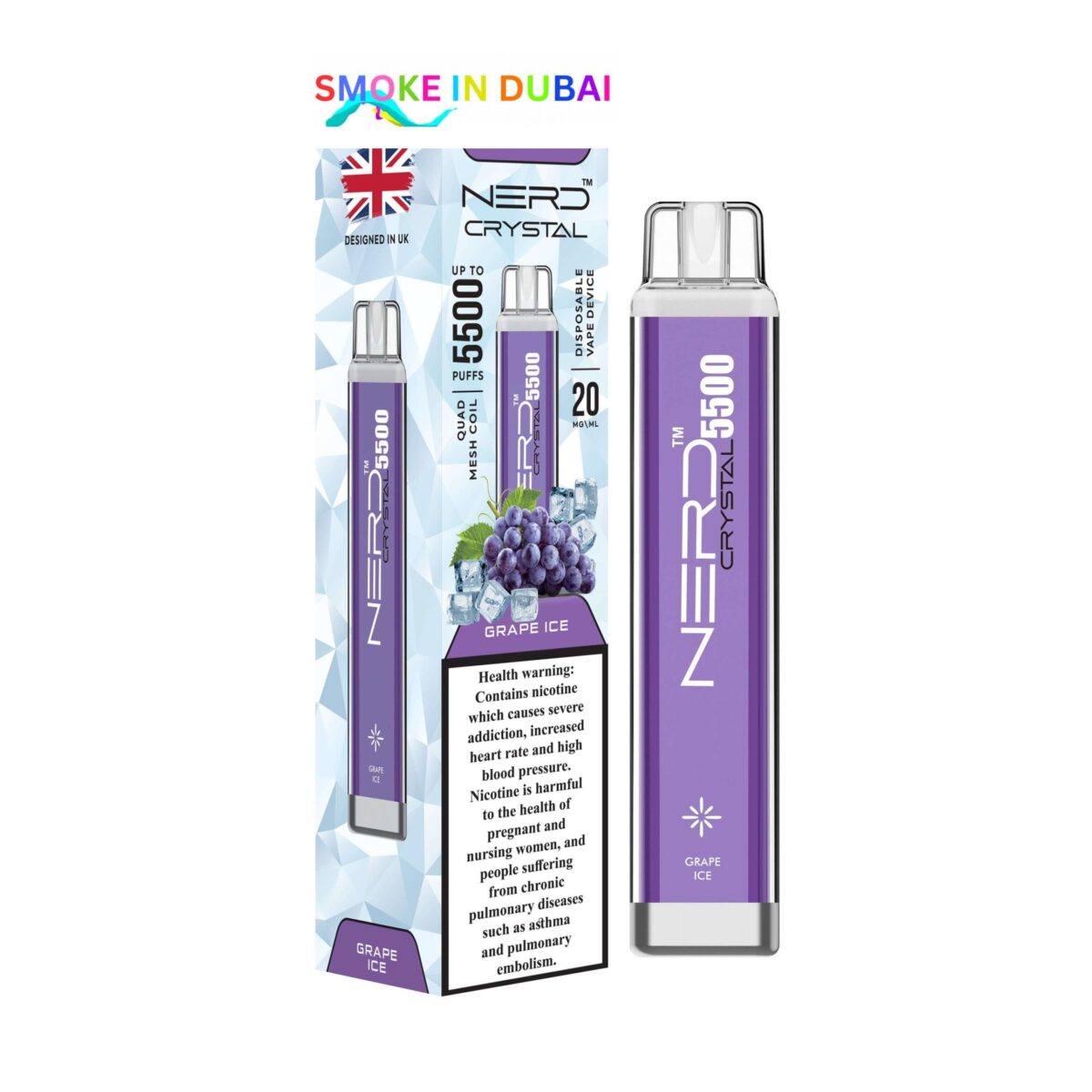 NERD Crystal Disposable vape 5500 Puffs in Dubai, UAE