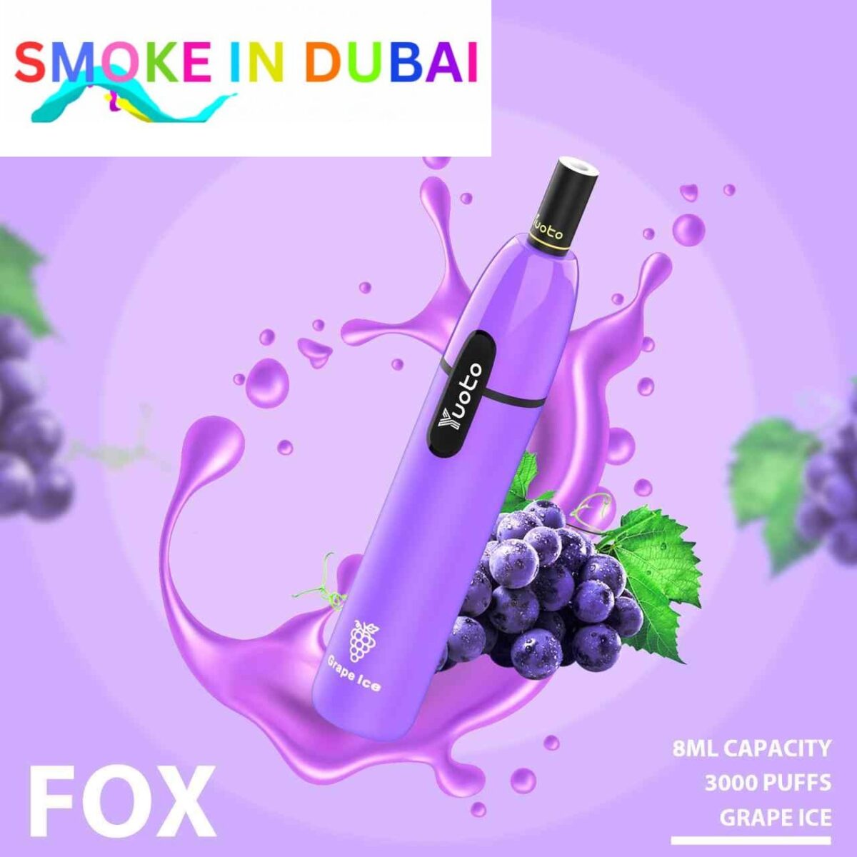 YUOTO Fox Disposable 5% 3000 Puffs Rechargeable Vape in Dubai, UAE