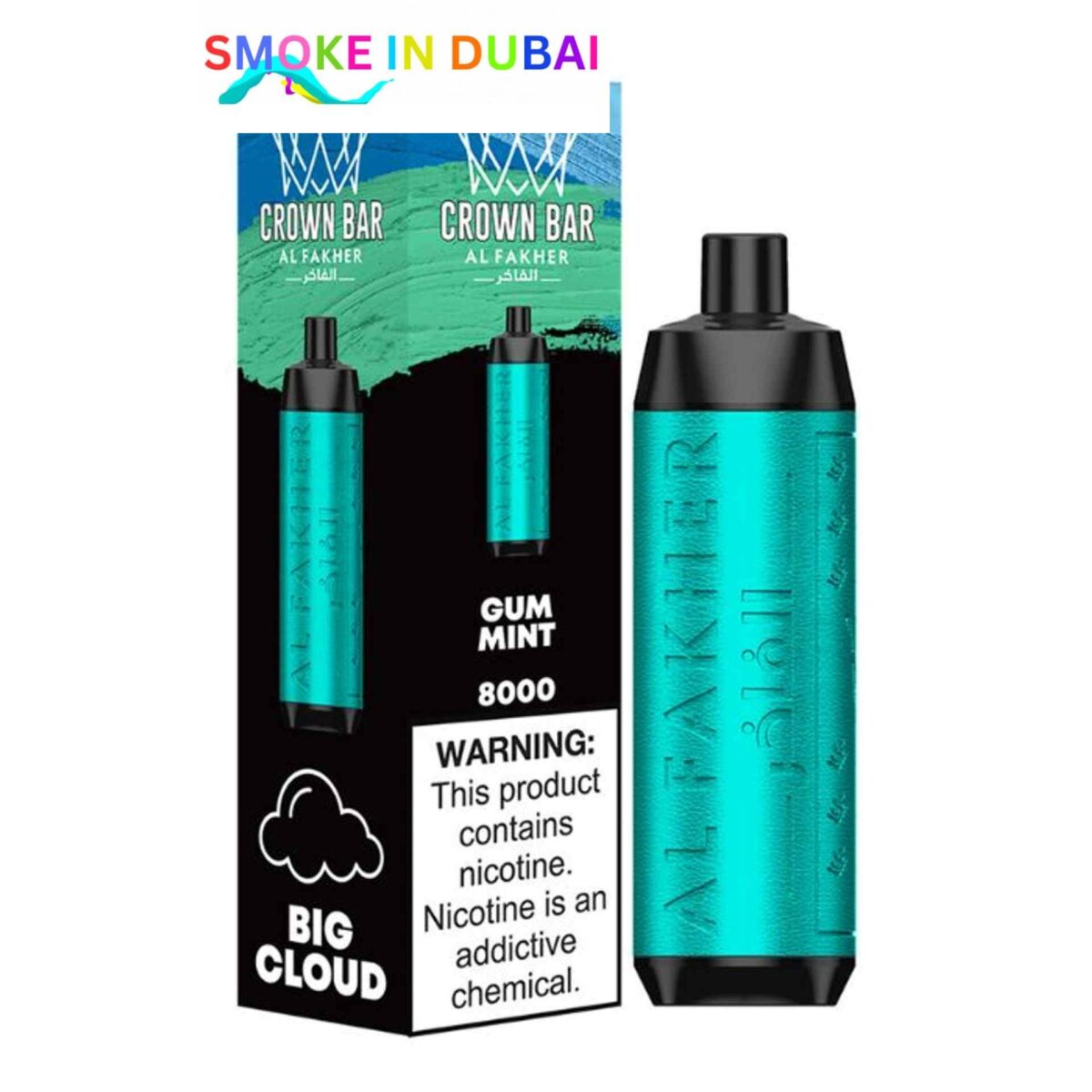 Crown bar al fakher 8000 puffs 0.5MG Nicotine