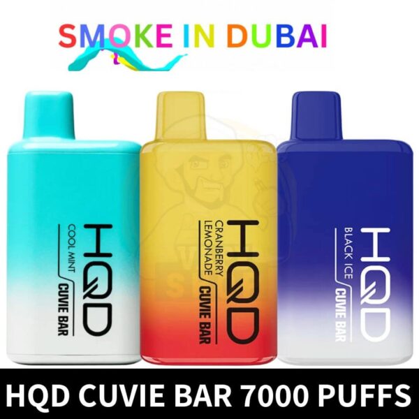 HQD Cuvie Bar 7000 Puffs Rechargeable Disposable Vape In Dubai