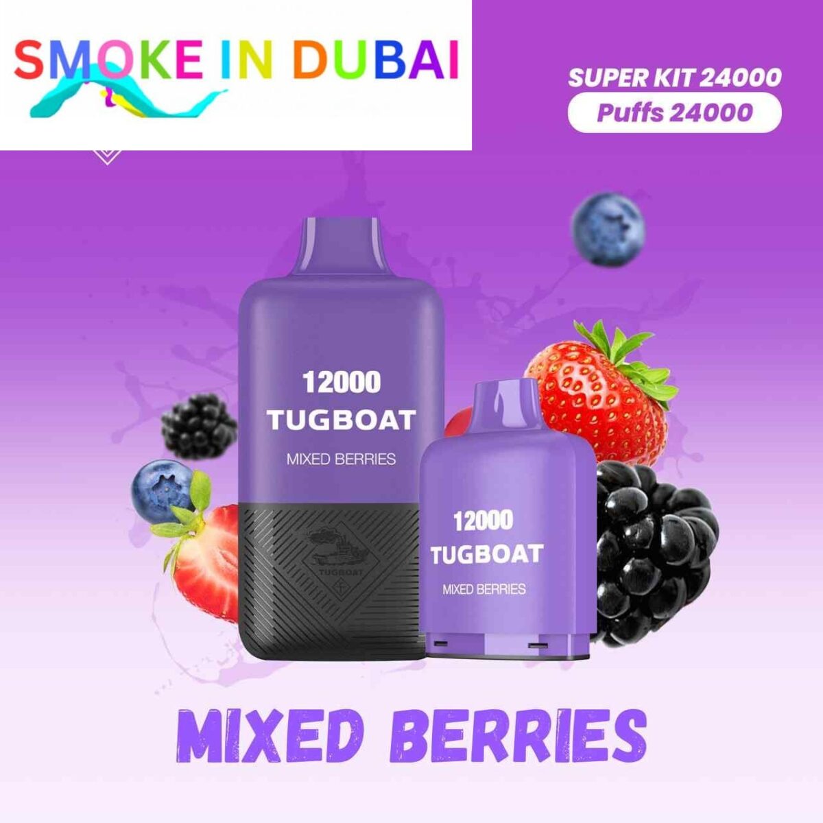 TUGBOAT SUPER KIT 24000 PUFFS 5% NICOTINE DISPOSABLE VAPE