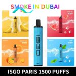 ISGO Paris Disposable Vape 1500 Puffs in UAE Dubai Shop