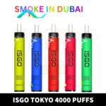 Isgo Tokyo 4000 Puffs 2% nicotine best Disposable shop In dubai