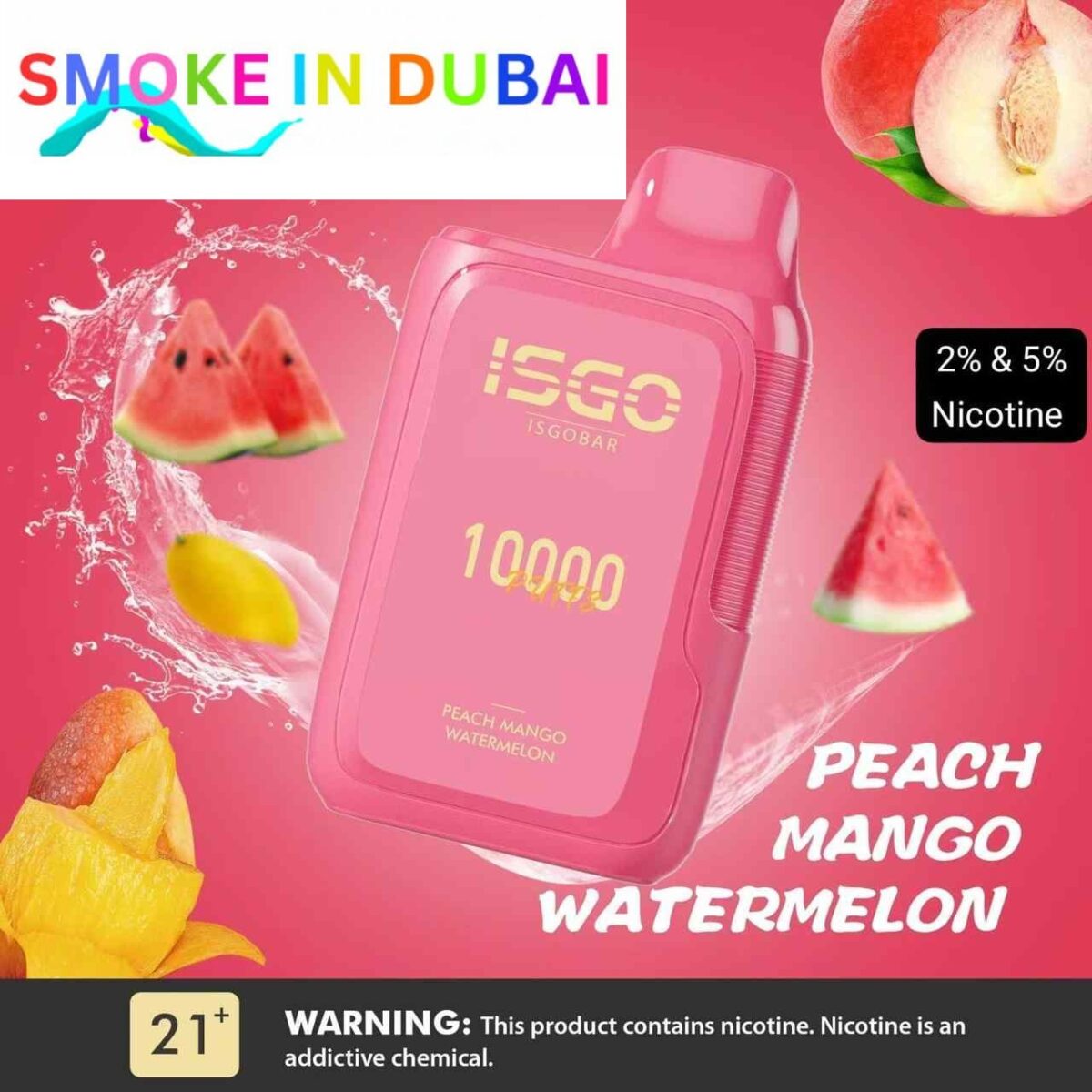 ISGO Bar Disposable 10000 Puffs 2% Rechargeable Vape in Dubai, UAE