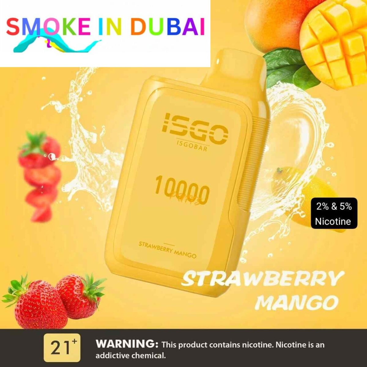 ISGO Bar Disposable 10000 Puffs 2% Rechargeable Vape in Dubai, UAE