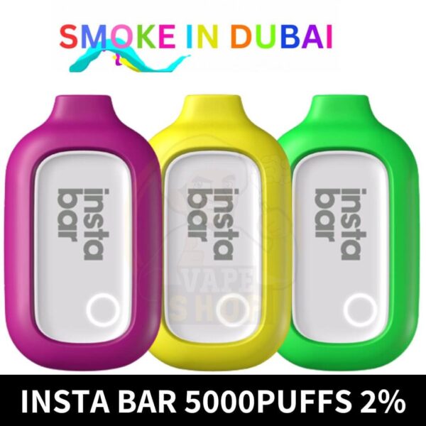 Insta Bar Disposable 5000 Puffs 2% Nicotine Rechargeable Vape In Dubai