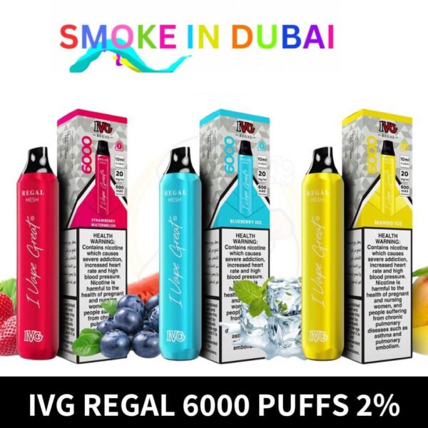 IVG Regal 6000 Puffs 2% Nicotine Disposable Vape in dubai