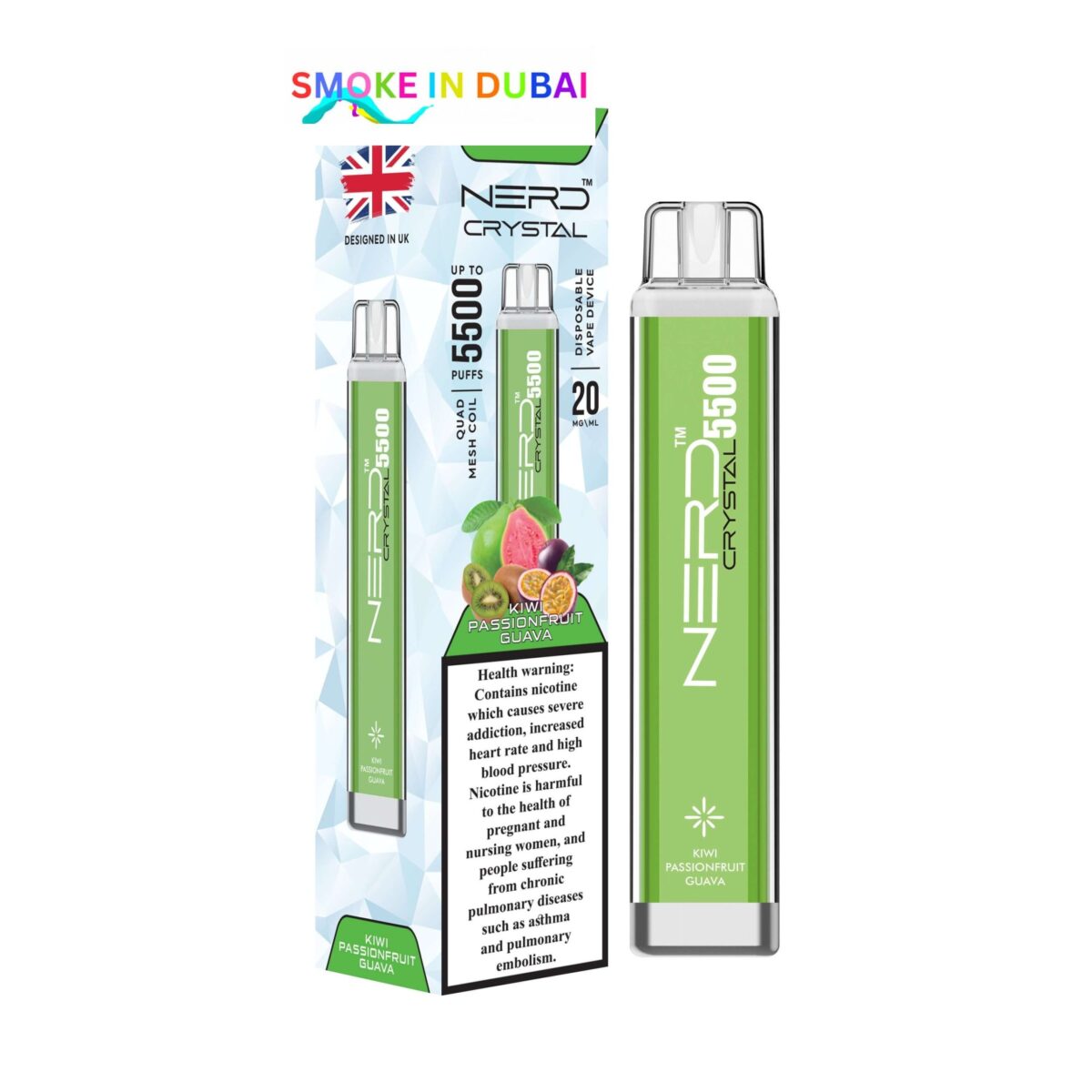 NERD Crystal Disposable vape 5500 Puffs in Dubai, UAE