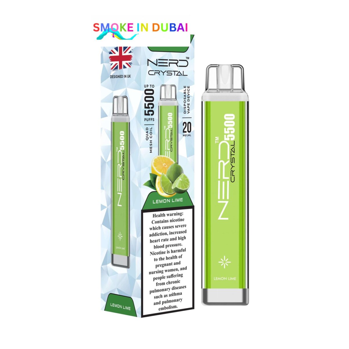 NERD Crystal Disposable vape 5500 Puffs in Dubai, UAE