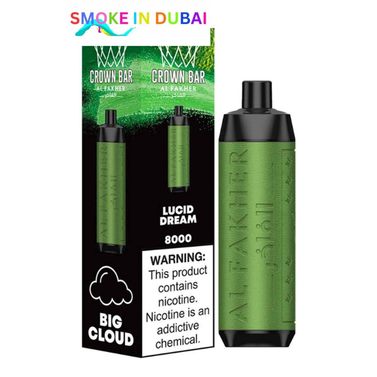 Crown bar al fakher 8000 puffs 0.5MG Nicotine