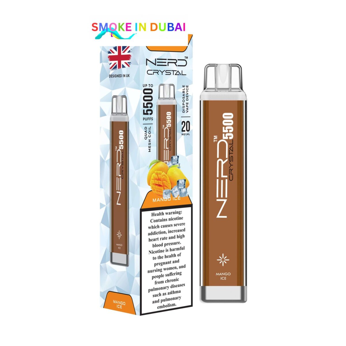 NERD Crystal Disposable vape 5500 Puffs in Dubai, UAE