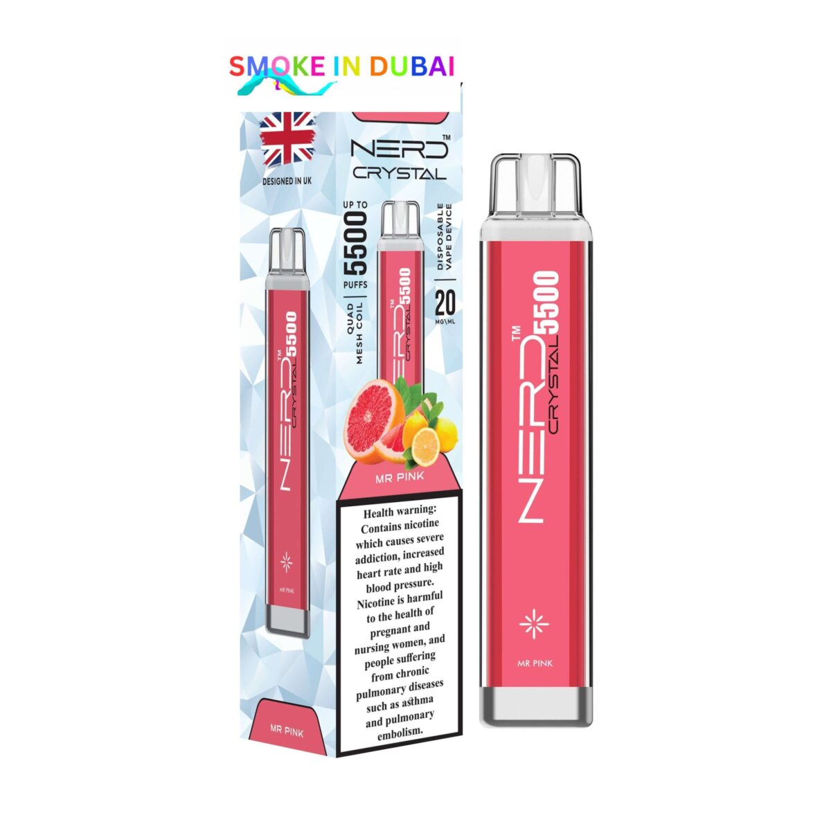 NERD Crystal Disposable vape 5500 Puffs in Dubai, UAE