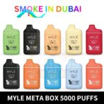 Myle Meta Box 2% & 5% nicotine 5000 Puffs rechargeable Disposable Vape in Dubai