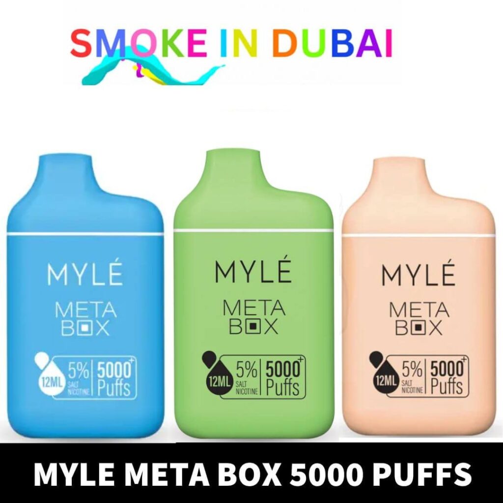 Myle Meta Box 2% & 5% nicotine 5000 Puffs rechargeable Disposable Vape in Dubai