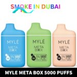 Myle Meta Box 2% & 5% nicotine 5000 Puffs rechargeable Disposable Vape in Dubai