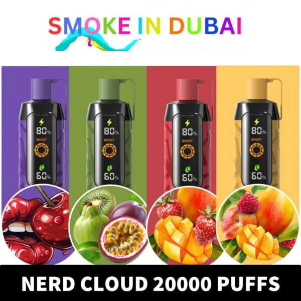 NERD Cloud 20000 Puffs 6MG Nicotine Disposable Vape in Dubai
