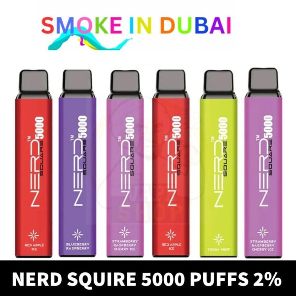 Nerd squire 5000 puffs 2% nicotine vape in dubai uae