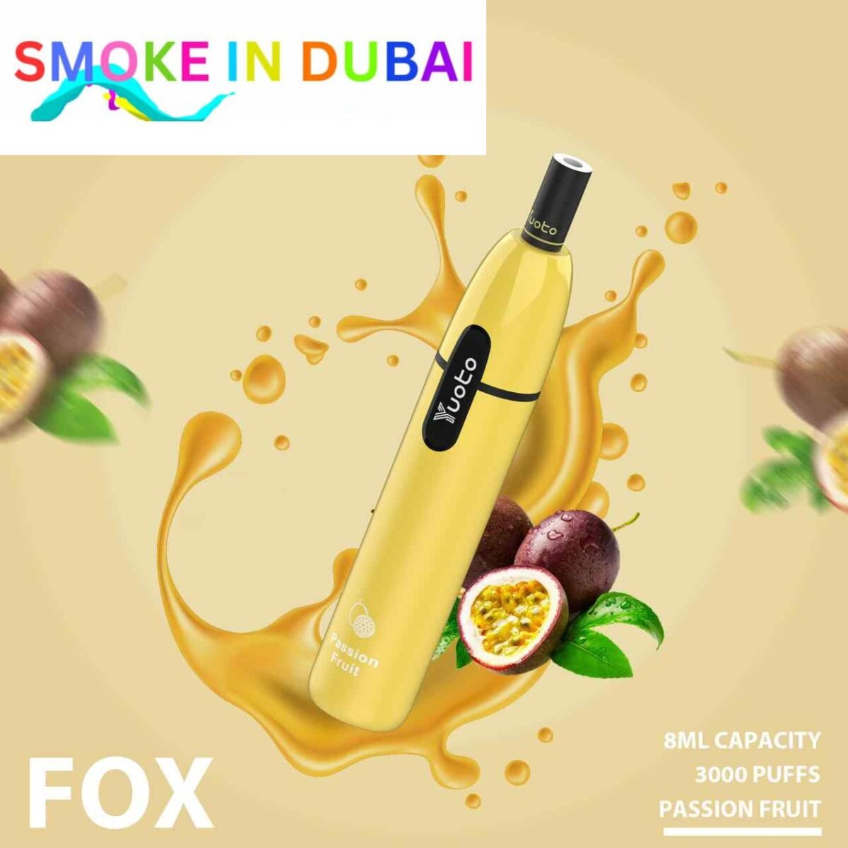 YUOTO Fox Disposable 5% 3000 Puffs Rechargeable Vape in Dubai, UAE
