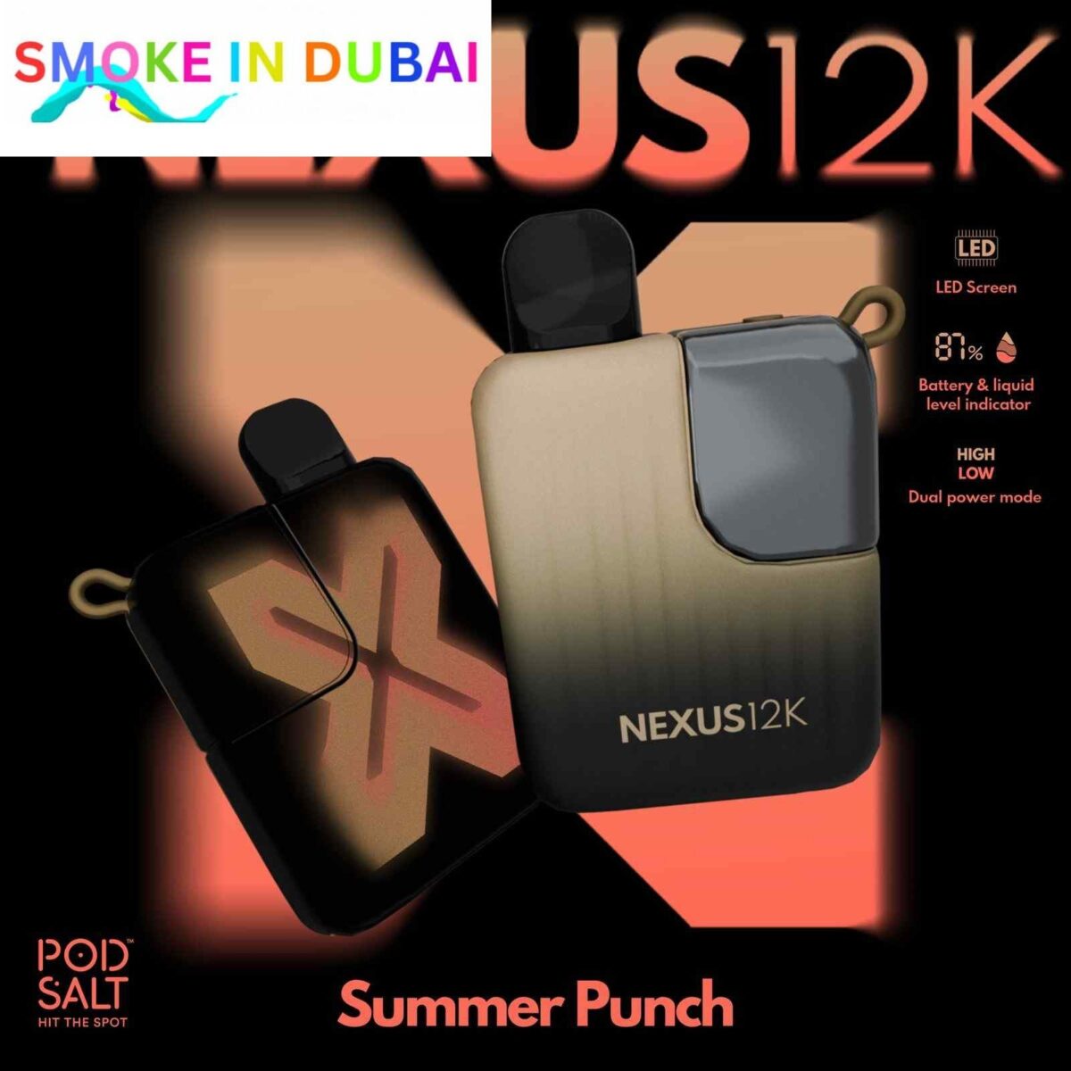 smokeindubai POD SALT Nexus 12000 Puffs Price in Dubai SUMMER PUNCH 2