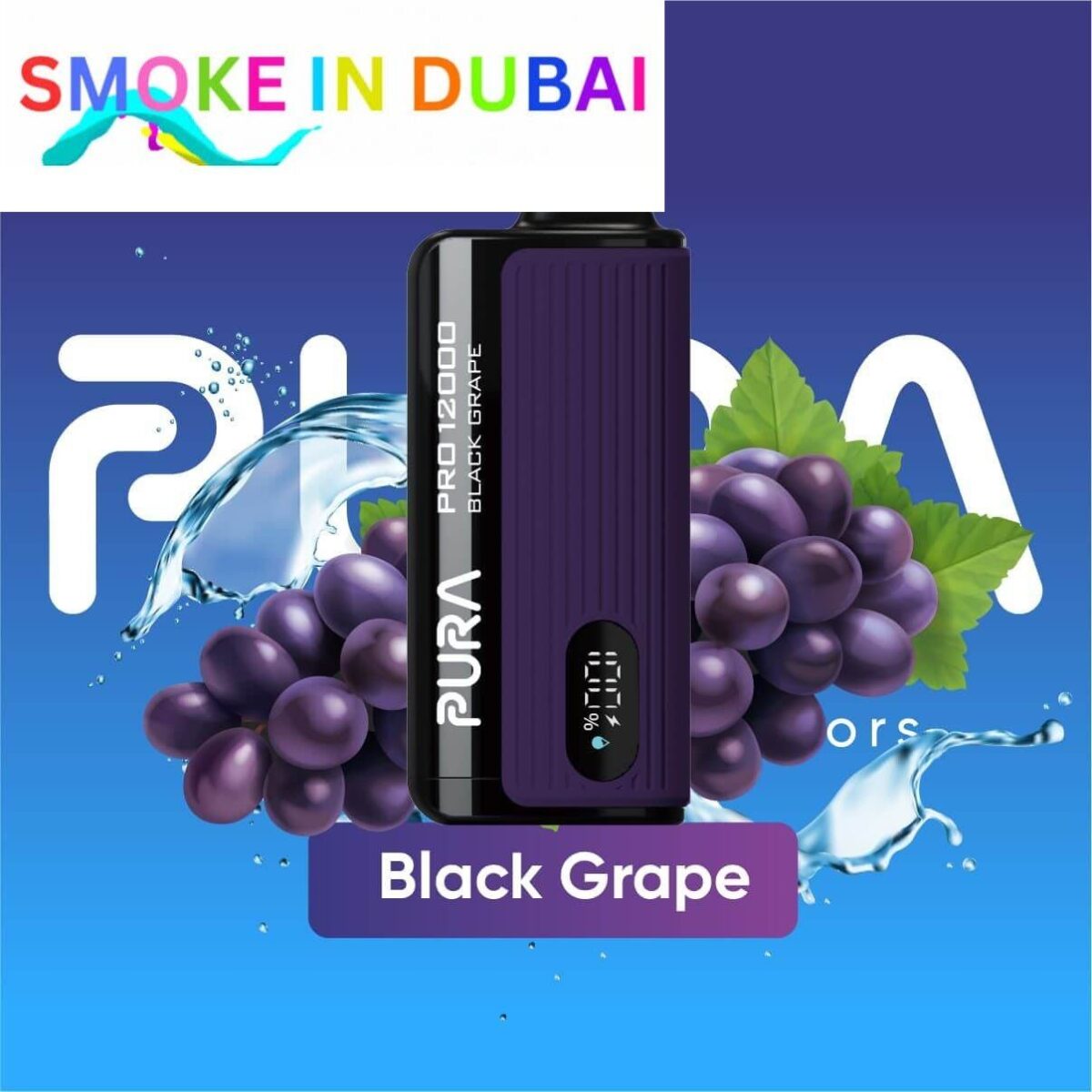 smokeindubai PURA PRO 12000 Puffs Price in Dubai Black Grape 2
