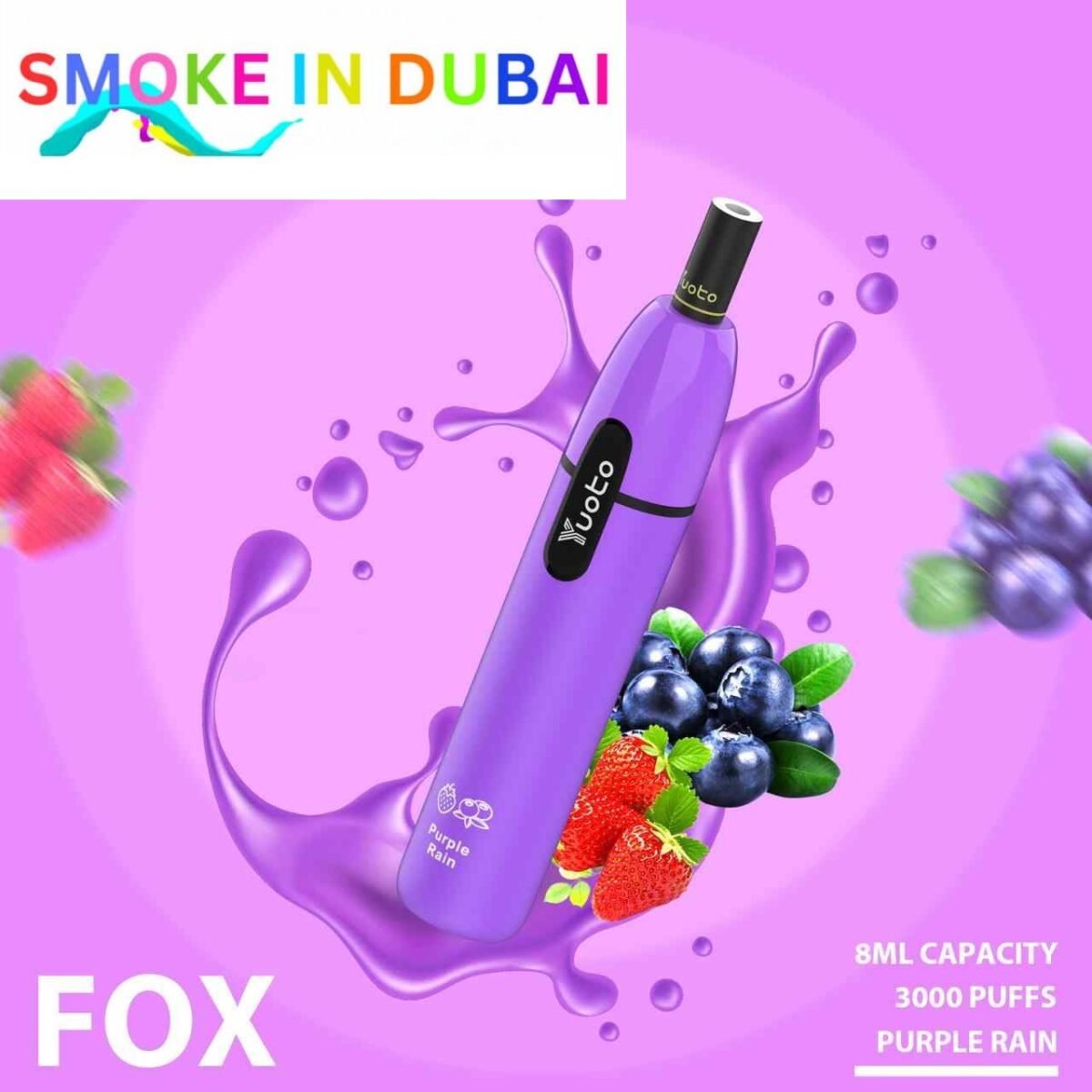 YUOTO Fox Disposable 5% 3000 Puffs Rechargeable Vape in Dubai, UAE