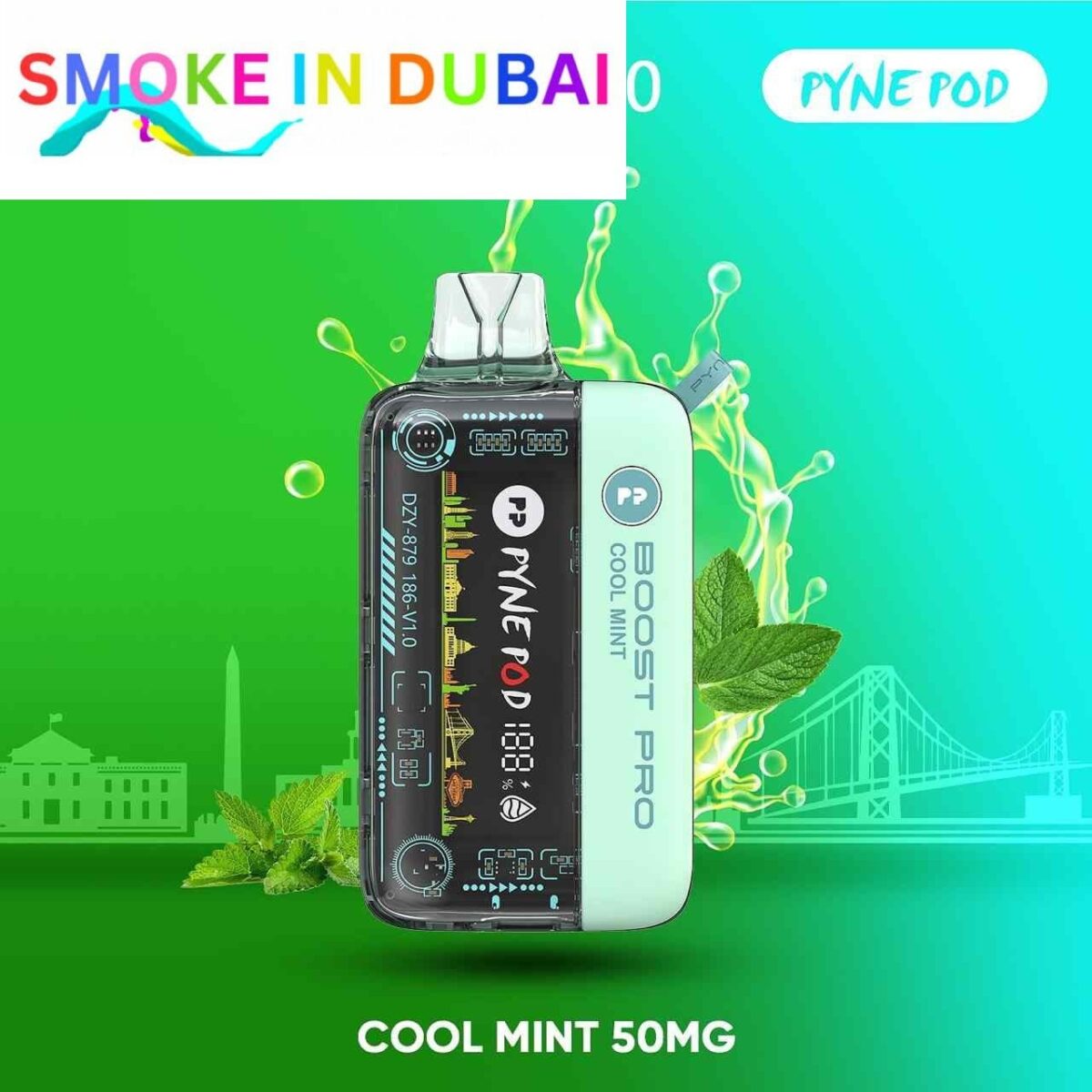 smokeindubai PYNE POD BOOST PRO 20000 Puffs Price in Dubai COOL MINT 1