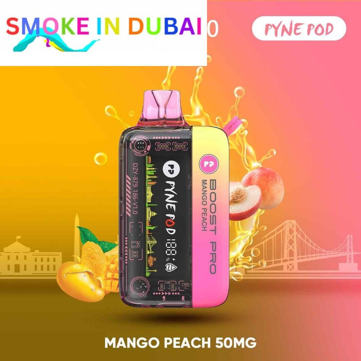 smokeindubai PYNE POD BOOST PRO 20000 Puffs Price in Dubai MANGO PEACH 1