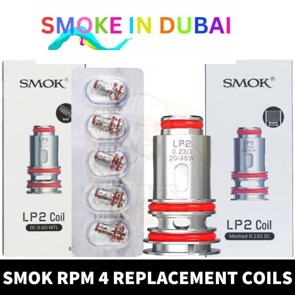 SMOK RPM 4 Coils LP2 Replacement Coils of DC 0.6Ω & MESHED 0.23Ω Pod Coils in Dubai, UAE – 5 PCS Per Pack